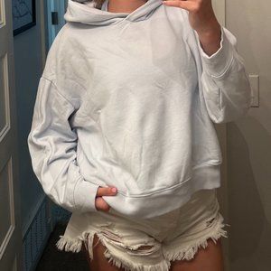 Cropped Light Blue Sweatshirt